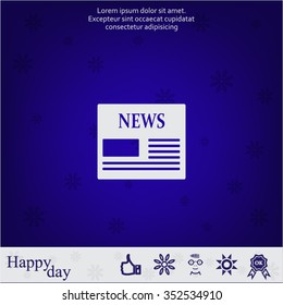 Flat icon of news