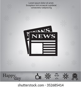 Flat icon of news