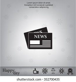 Flat icon of news