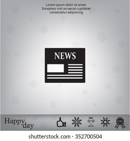 Flat icon of news