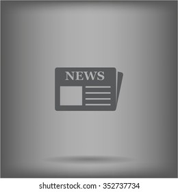 Flat icon of news