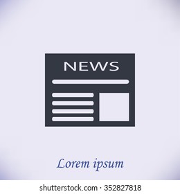 Flat icon of news