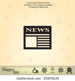 Flat icon of news
