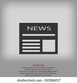Flat icon of news