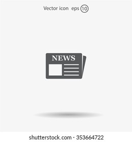 Flat icon of news