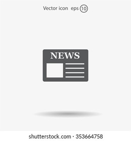 Flat icon of news