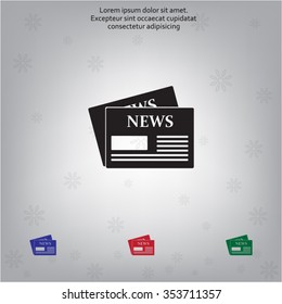 Flat icon of news