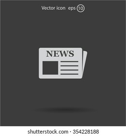 Flat icon of news