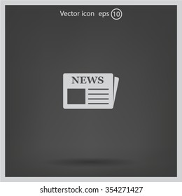 Flat icon of news