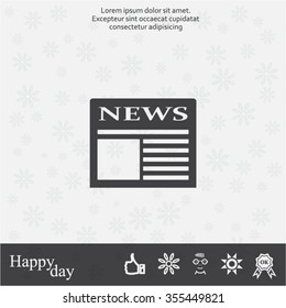 Flat icon of news