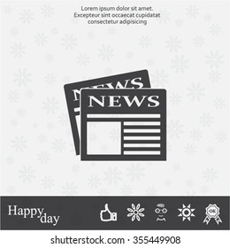 Flat icon of news