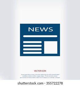 Flat icon of news