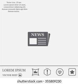 Flat icon of news