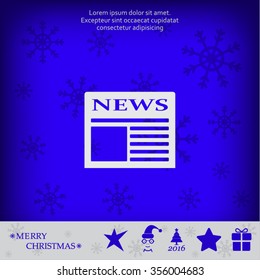 Flat icon of news