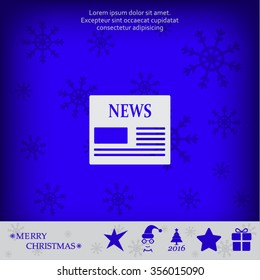 Flat icon of news