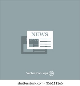 Flat icon of news