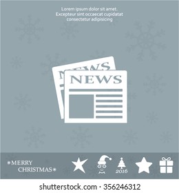 Flat icon of news