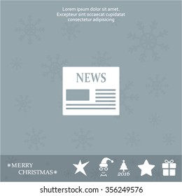 Flat icon of news