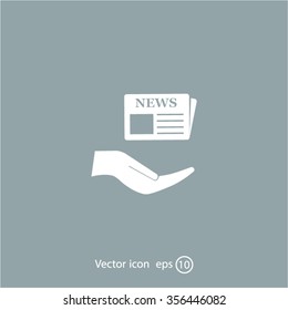 Flat icon of news
