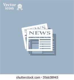 Flat icon of news