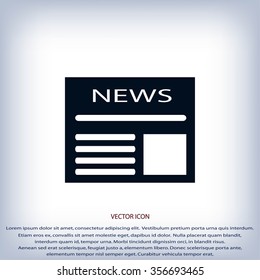 Flat icon of news