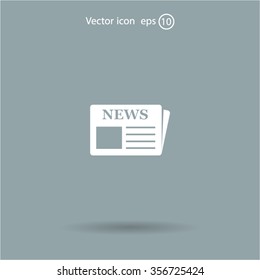 Flat icon of news