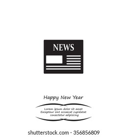 Flat icon of news