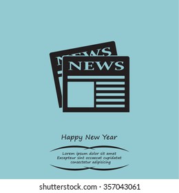 Flat icon of news