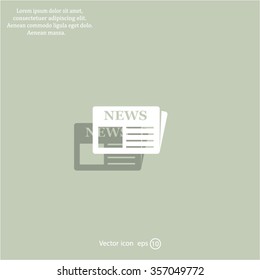 Flat icon of news