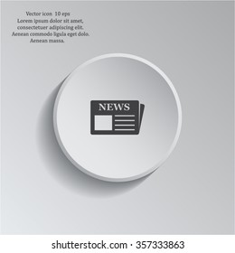 Flat icon of news