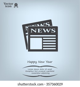 Flat icon of news