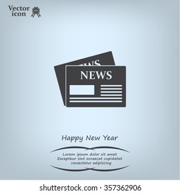 Flat icon of news
