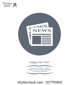 Flat icon of news