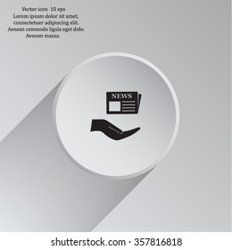 Flat icon of news