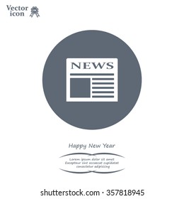 Flat icon of news