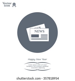 Flat icon of news