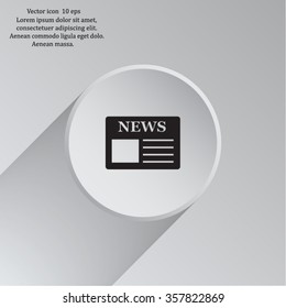 Flat icon of news