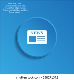 Flat icon of news