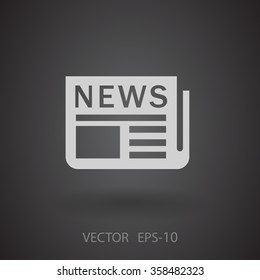 Icono plano de las noticias