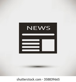 Flat icon of news