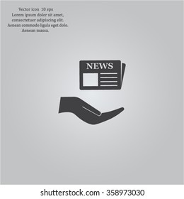 Flat icon of news