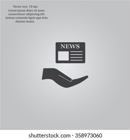 Flat icon of news