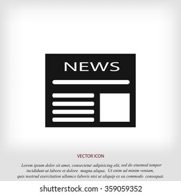 Flat icon of news
