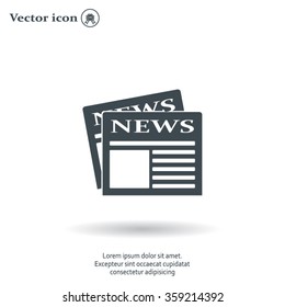 Flat icon of news