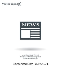 Flat icon of news