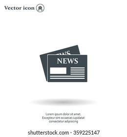 Flat icon of news