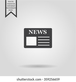 Flat icon of news