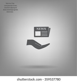 Flat icon of news