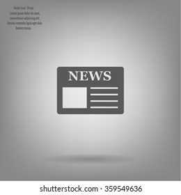 Flat icon of news
