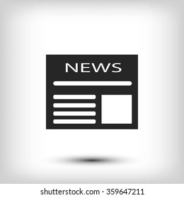 Flat icon of news